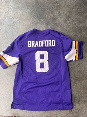 Nike Purple Bradford #8 Men's Football Jersey